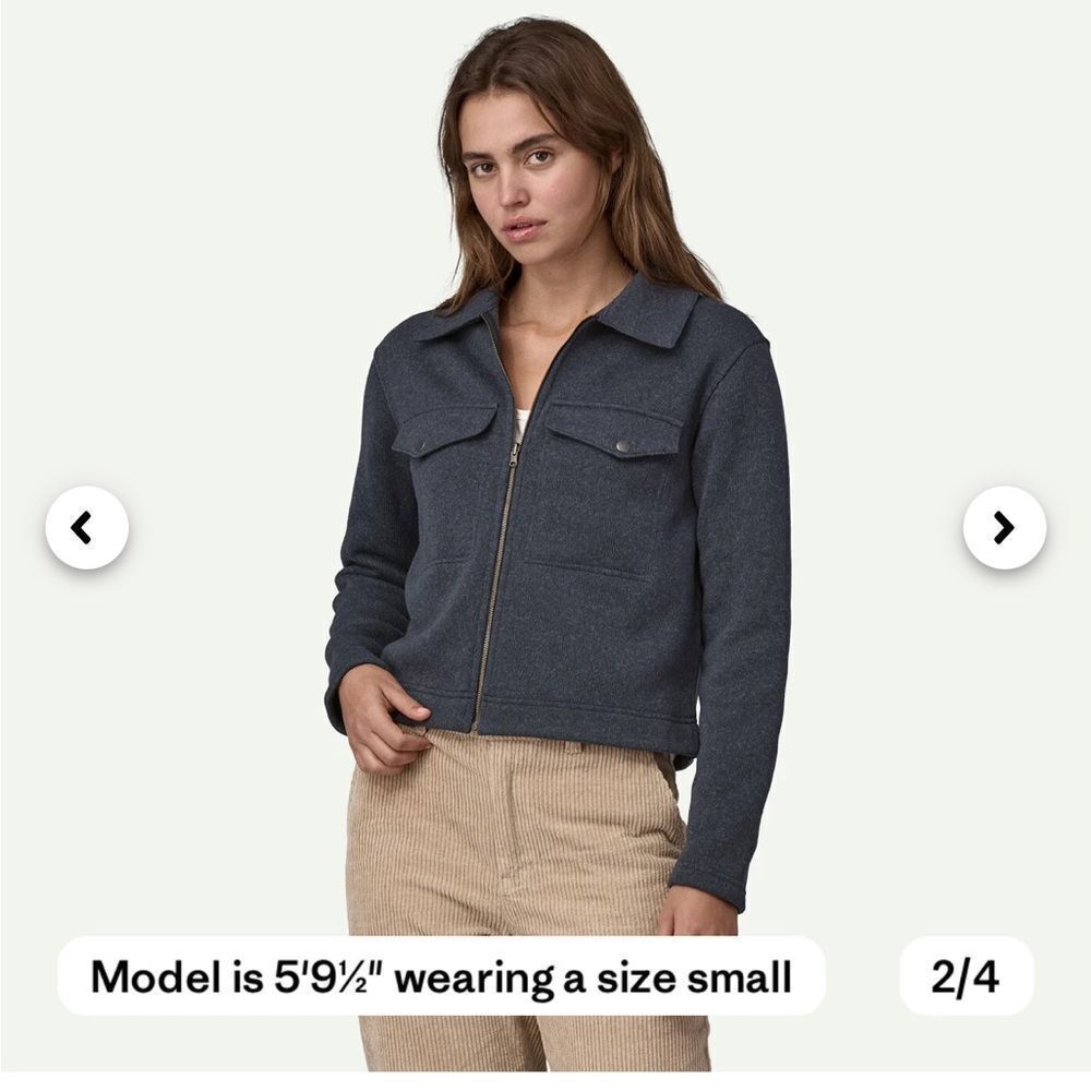 Women's Better Sweater® Zippered Fleece Chore Jacket NWT - Picture 2 of 5